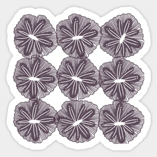 Dark chocolate sea anemones Sticker